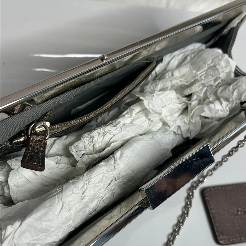 Calvin Klein Bronze Leather Clutch
